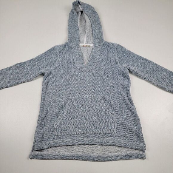 Faherty Hoodie Adult Blue Pullover Pocket Whitewater Drug Rug Womens XS - Picture 3 of 10
